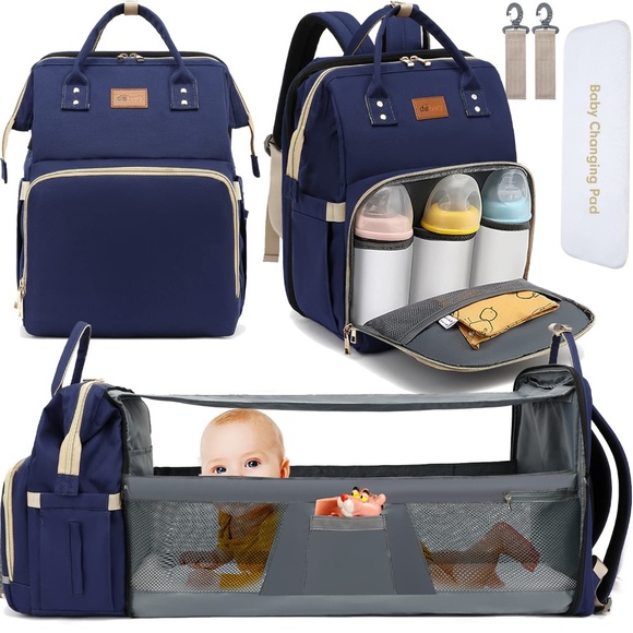 Debug Handbags - DEBUG Unisex Baby Diaper Bag Backpack/ Changing Station Army Green/ Tan NWOT